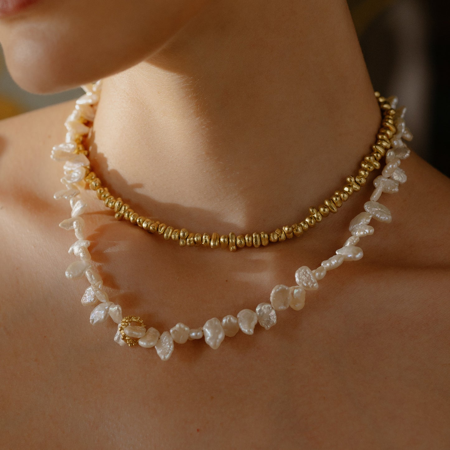 Pratapgari Melted Pearl Necklace