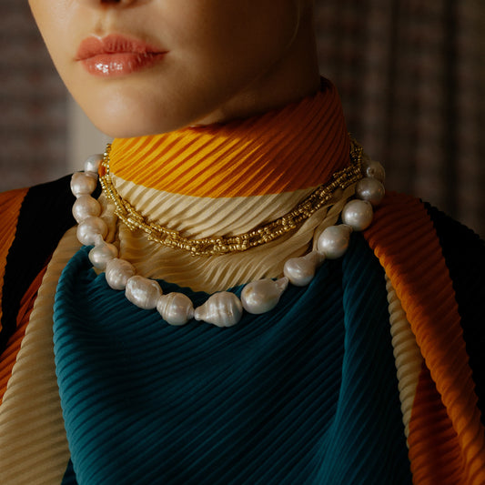 Chunky Baroque Pearl Necklace