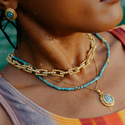 Turquoise Beaded Necklace