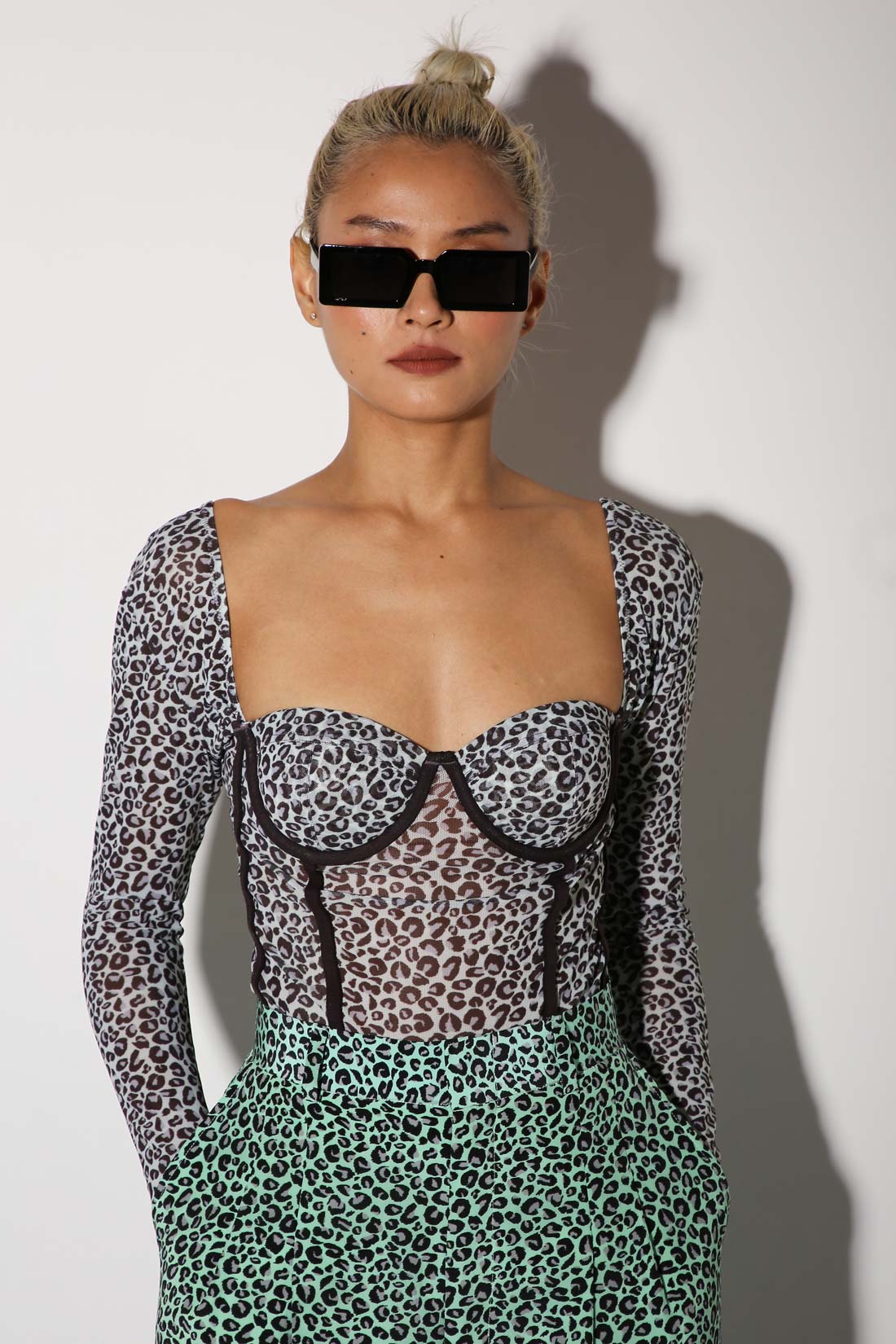 Bougiesuit - Corset Bodysuit - Love Leopard Ice