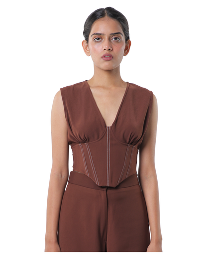 Affair Corset - Brown
