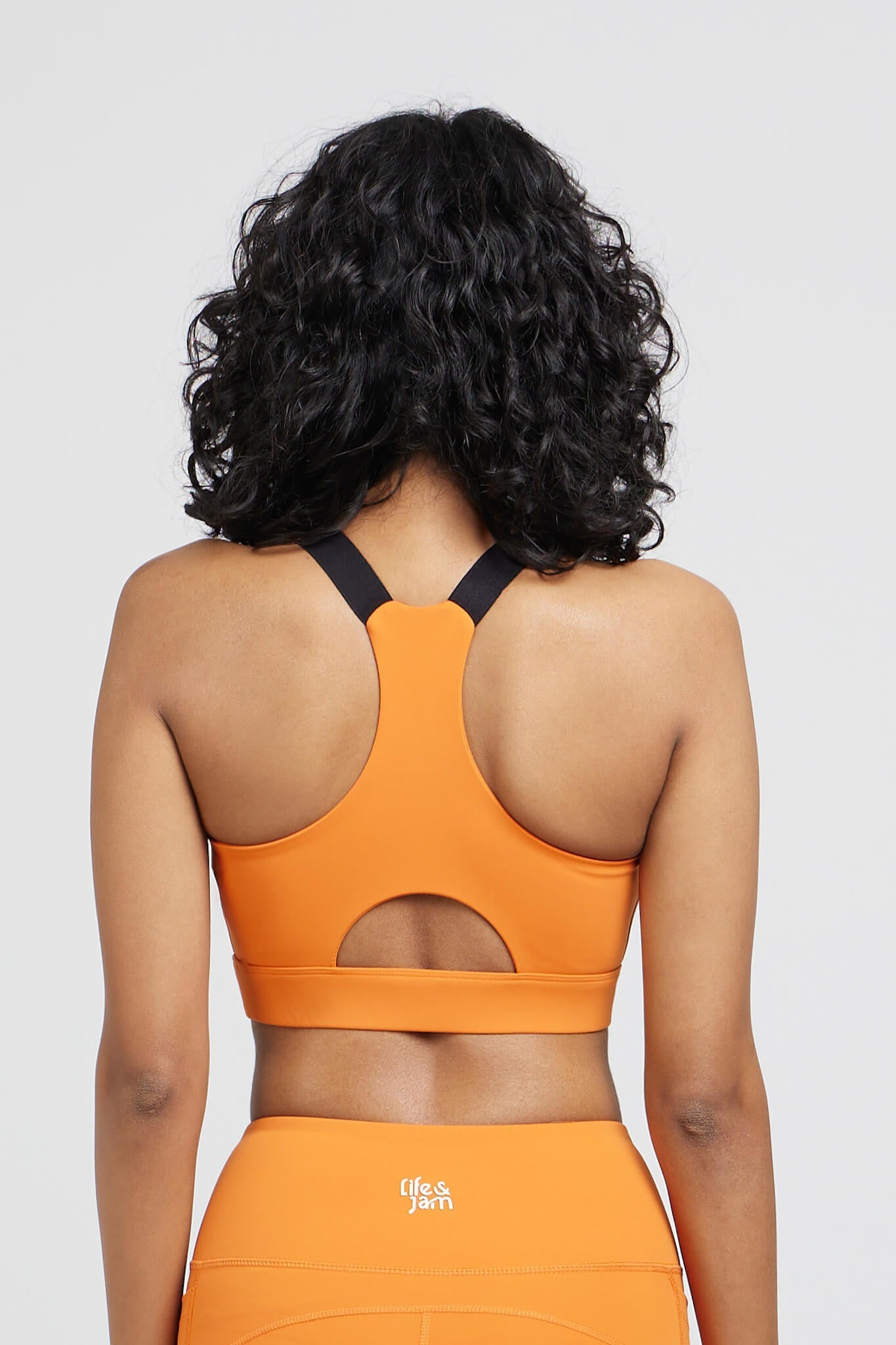 Performance Adjustable Straps Sports Bra and Leggings - Trailblazer Orange