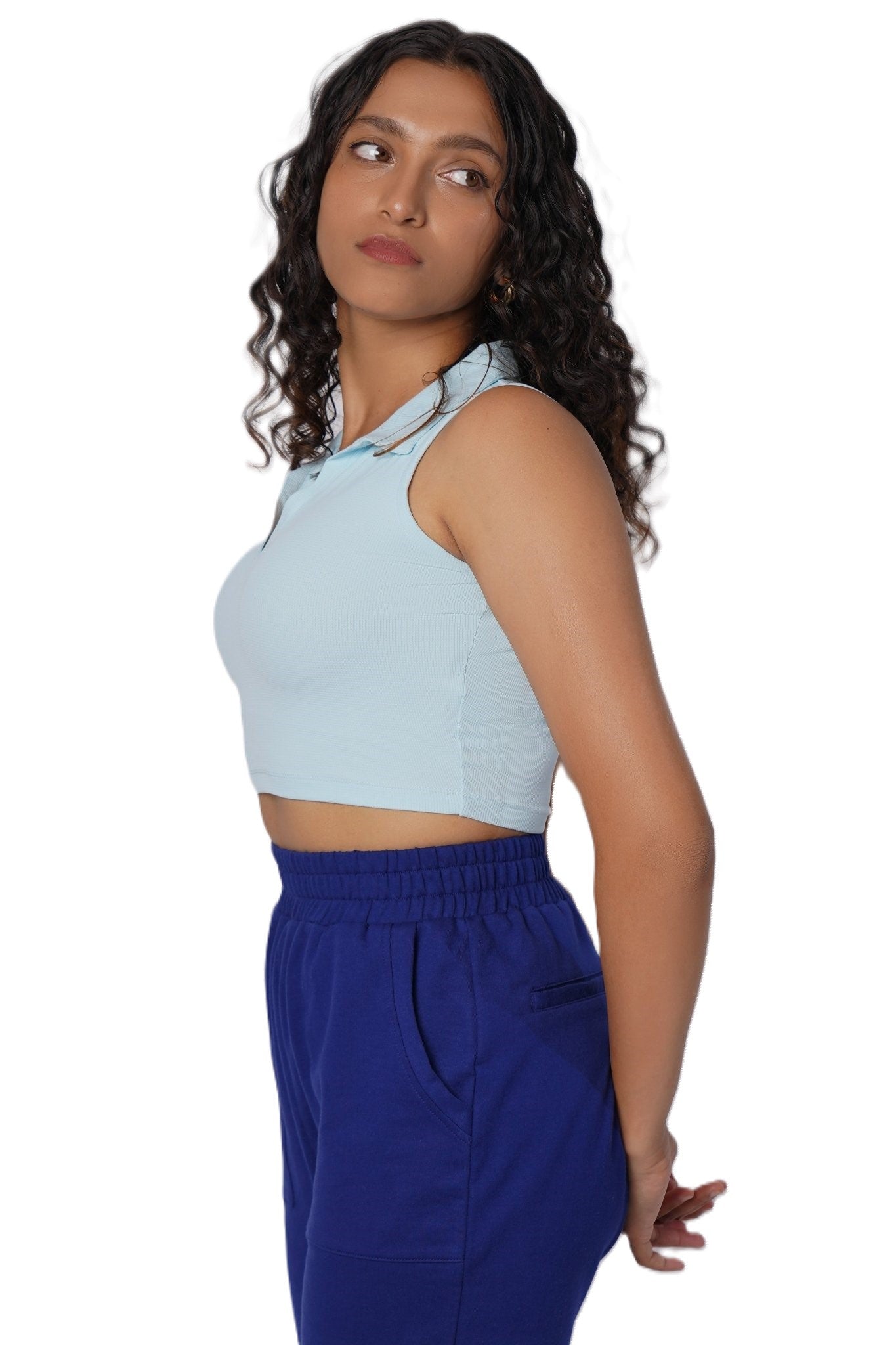 Sleeveless Gym/Casual Top - Sky Blue