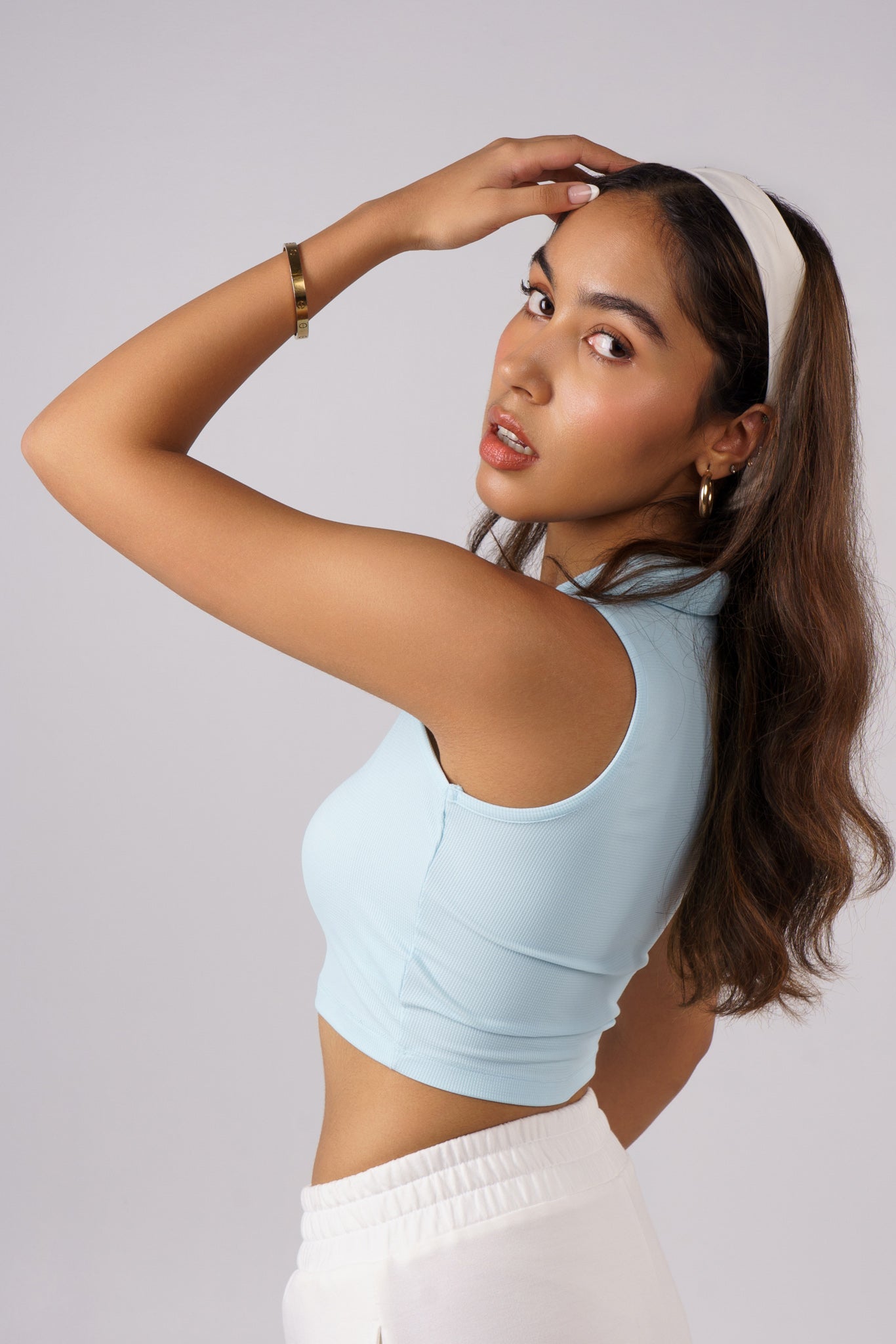 Sleeveless Gym/Casual Top - Sky Blue