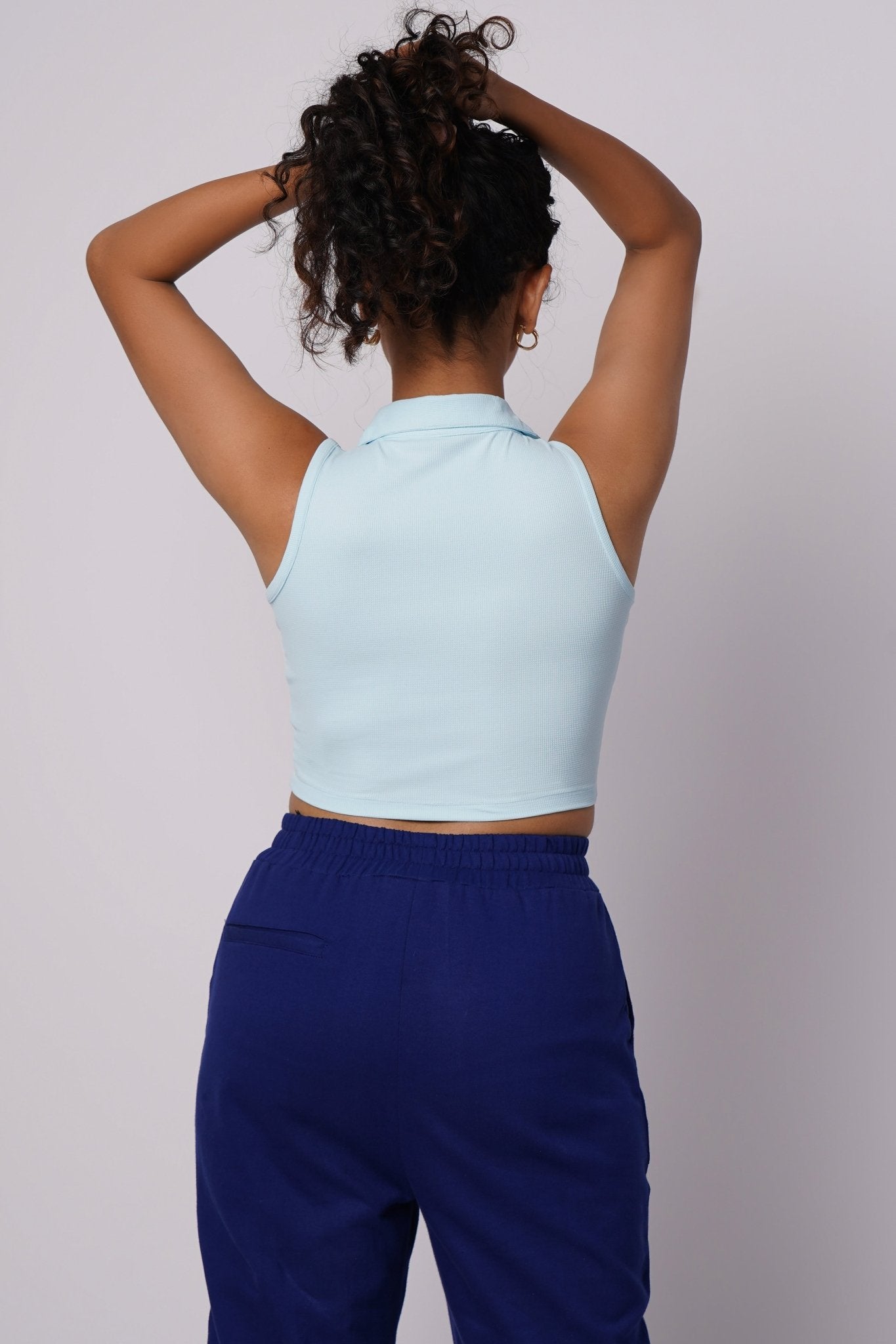 Sleeveless Gym/Casual Top - Sky Blue