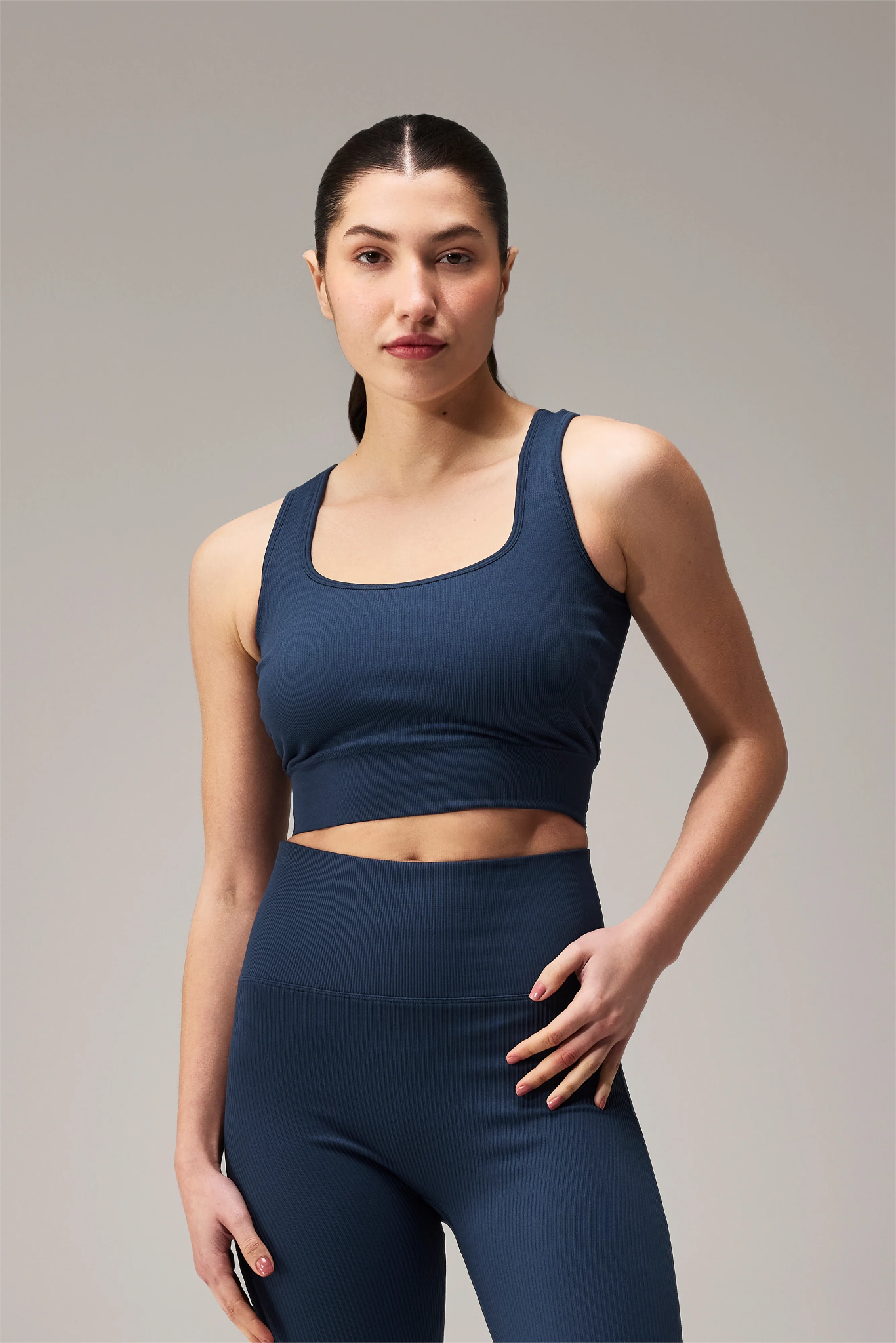 SEAMLESS PADDED BRA - NAVY BLUE