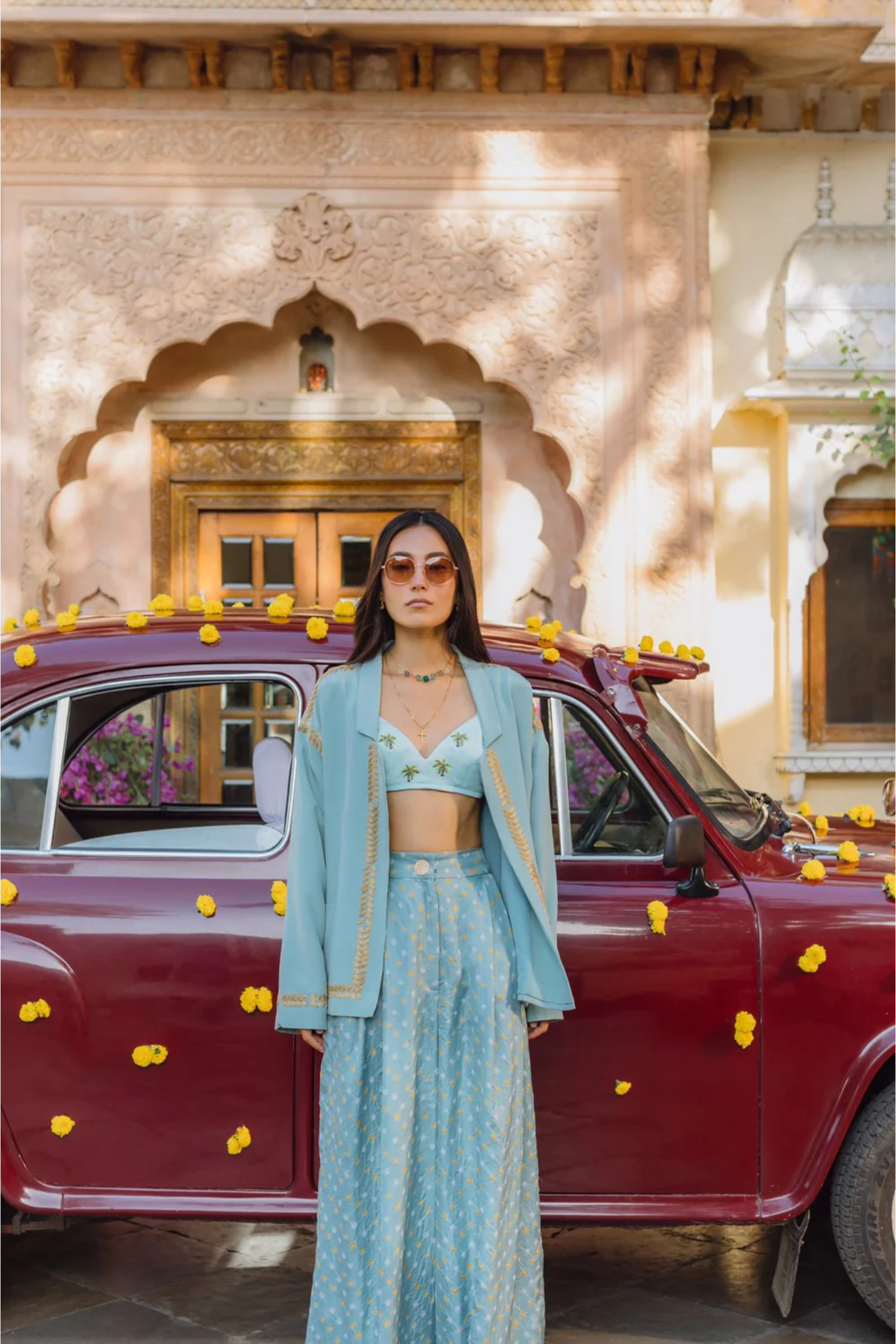 PALM TREES AND SKY BANDHINI SET
