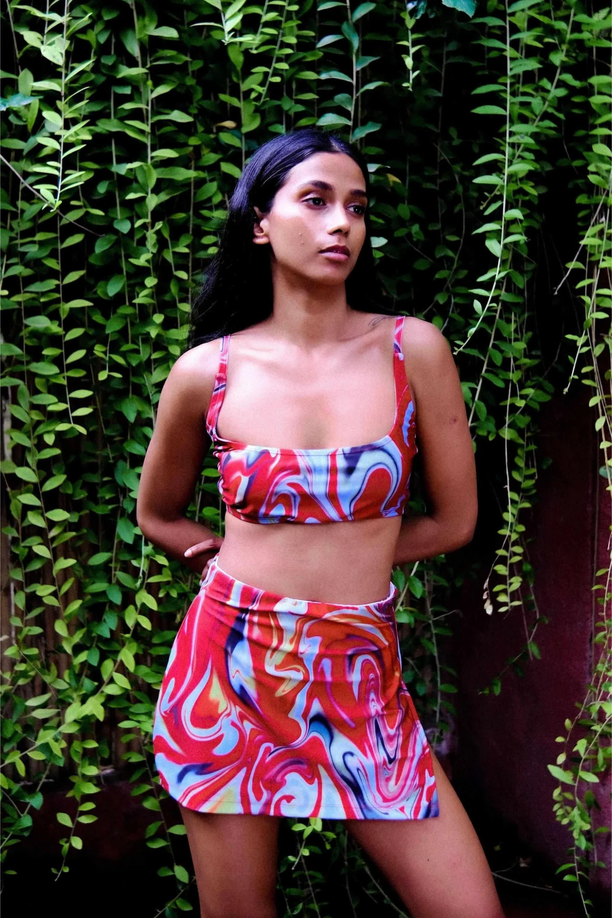 Cayenne Wave Bikini Box Top