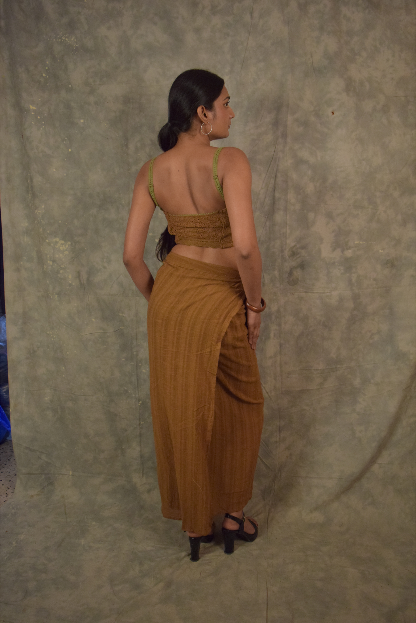 Lace Choli Top - Pine