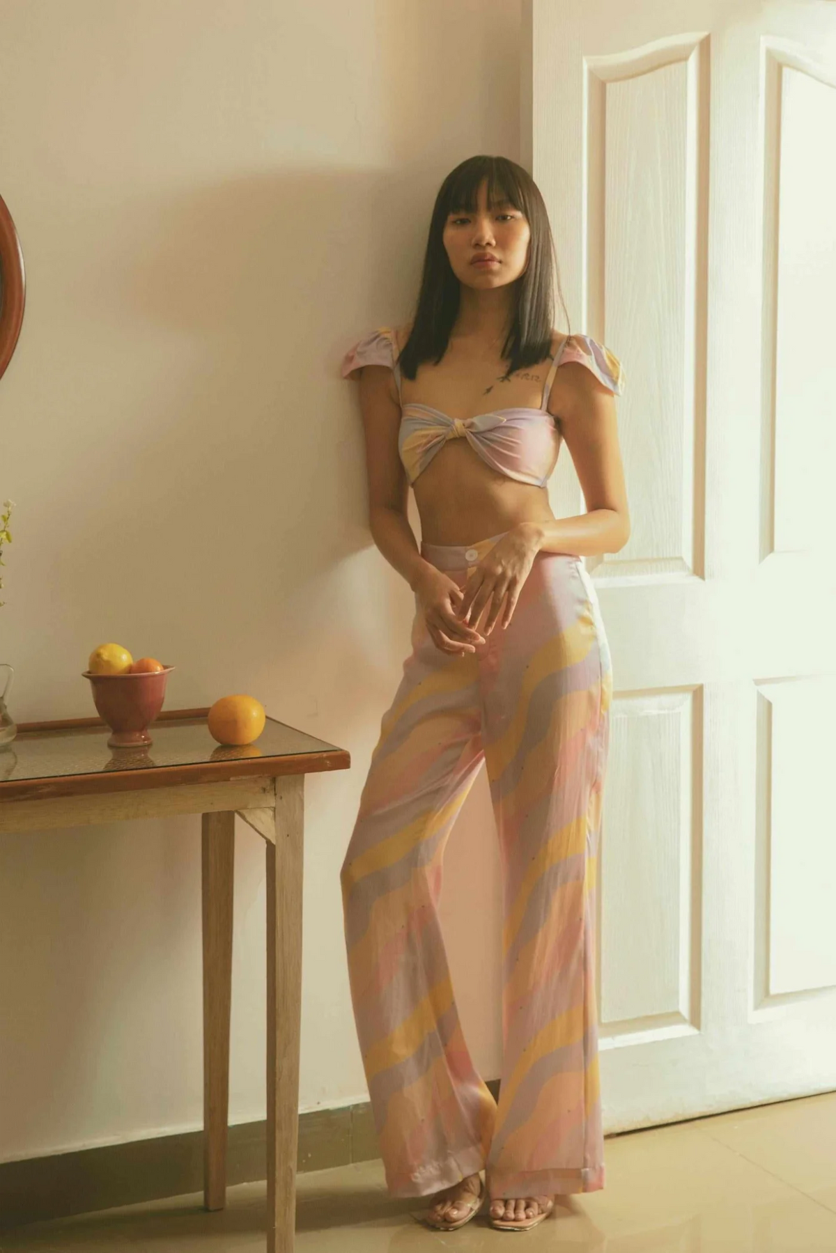 Jasmine Wave High Waist Trousers