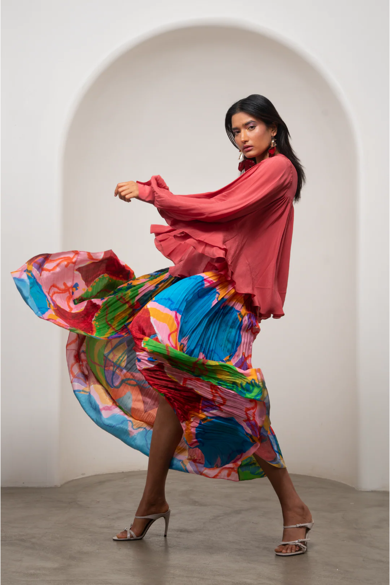 Sena Gathered Top & Skirt
