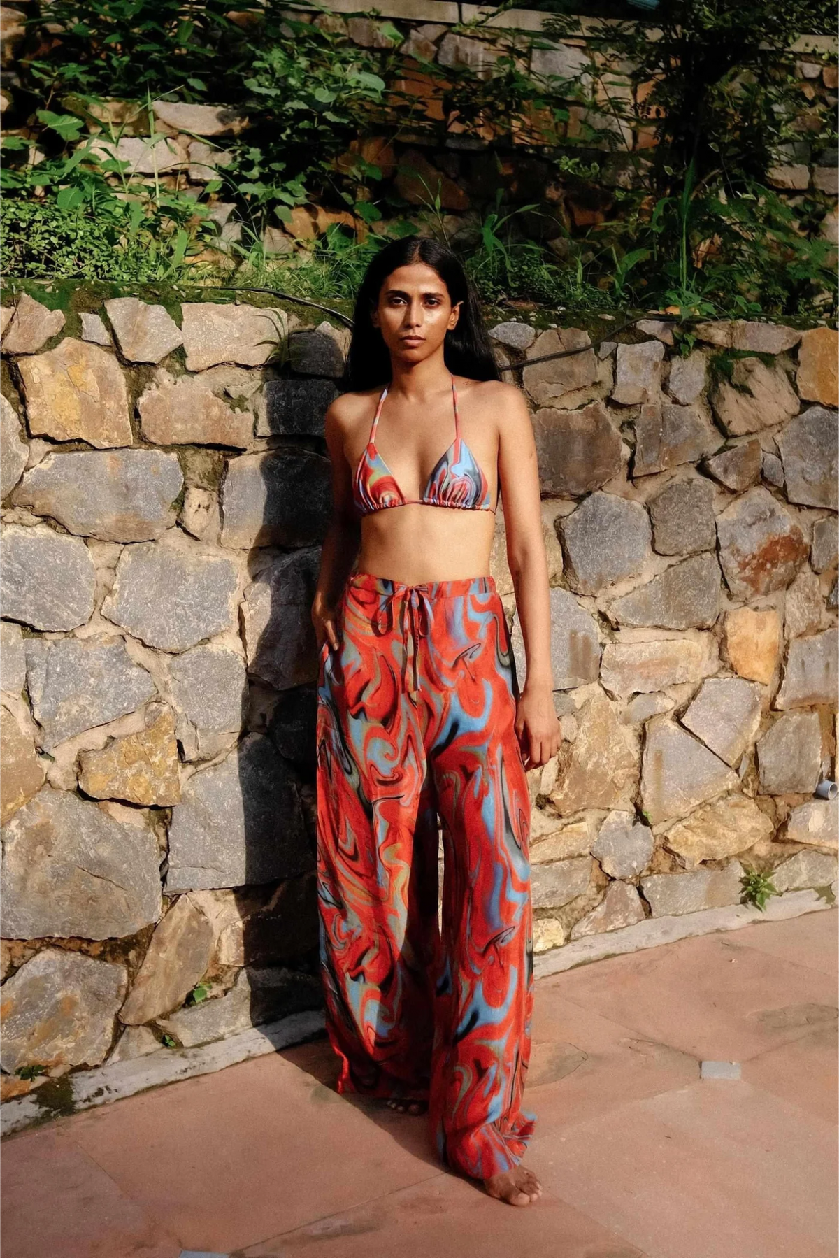 Cayenne Wave Lounge Trousers with Pockets