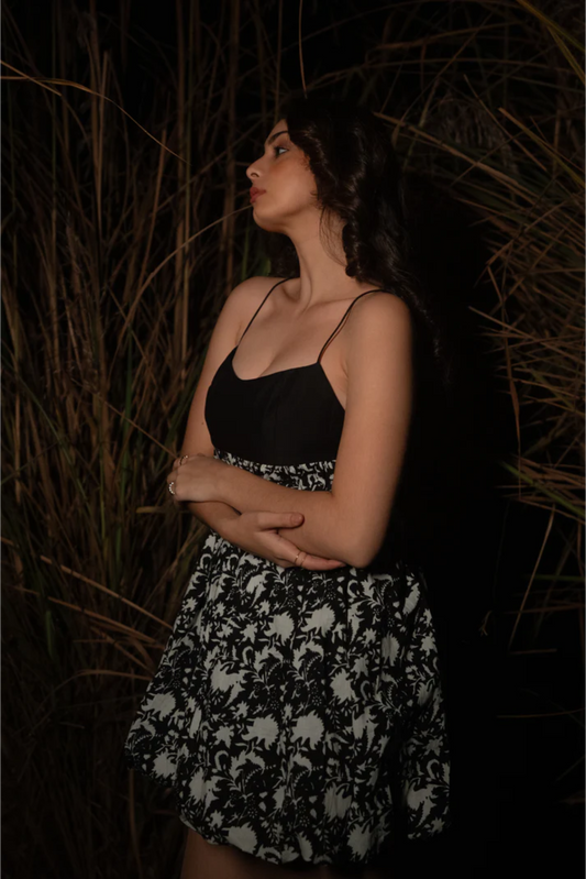 Zia Ballon Dress - Black