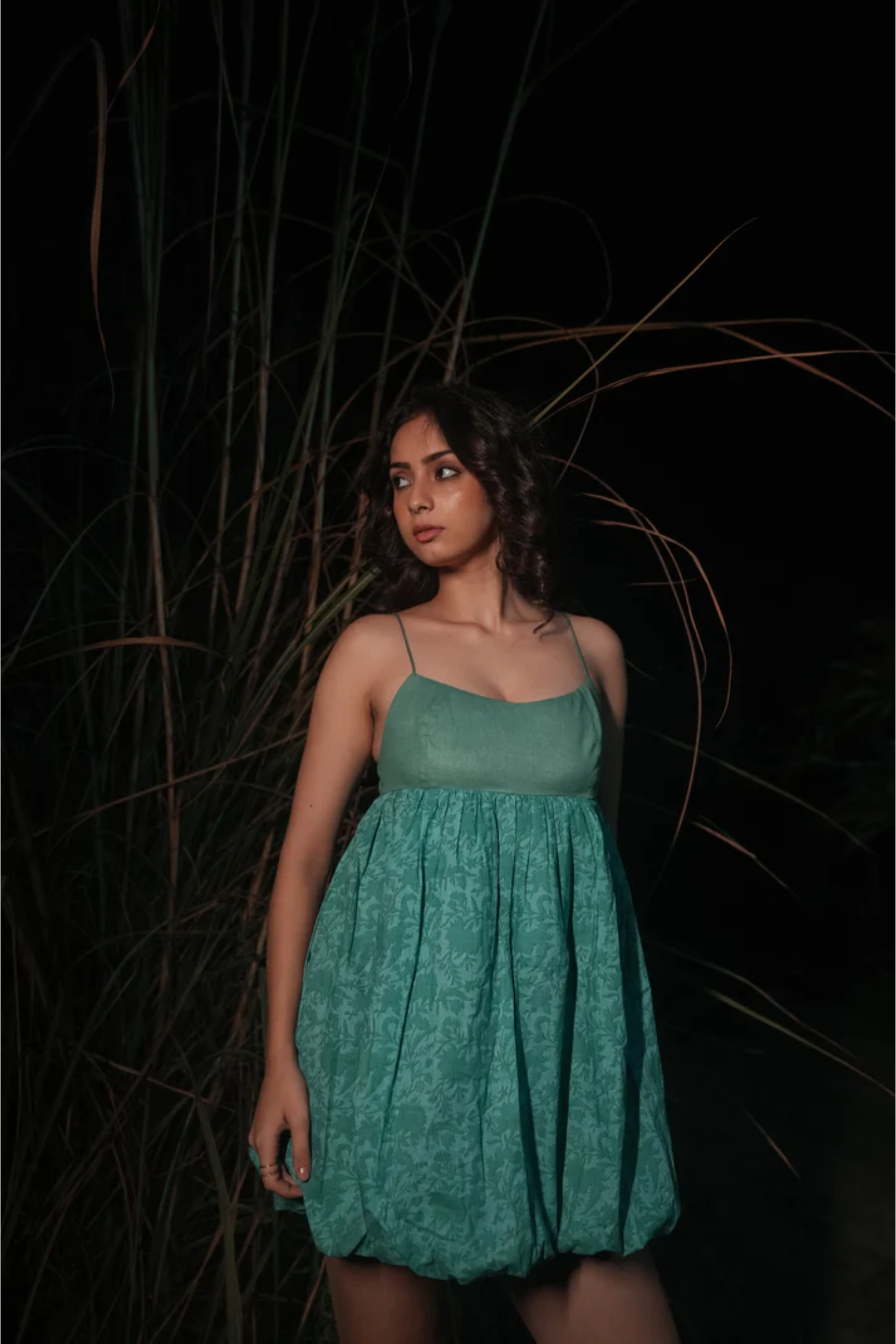 Zia Ballon Dress - Teal