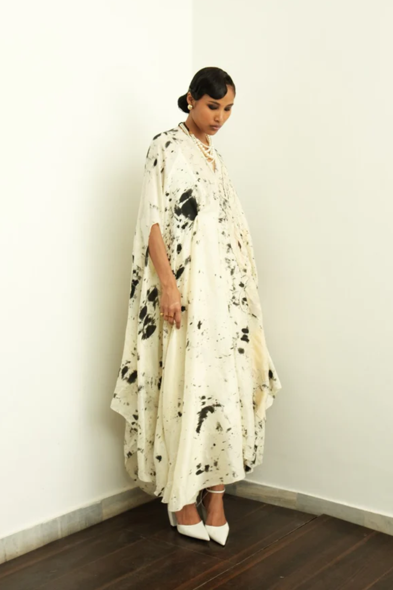 Hand - Painted BWC Drape Dress