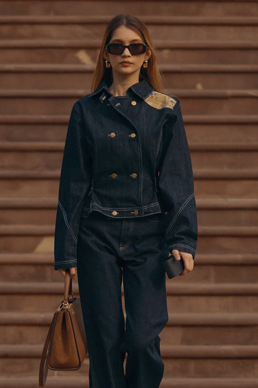 Modern chaupar denim jacket