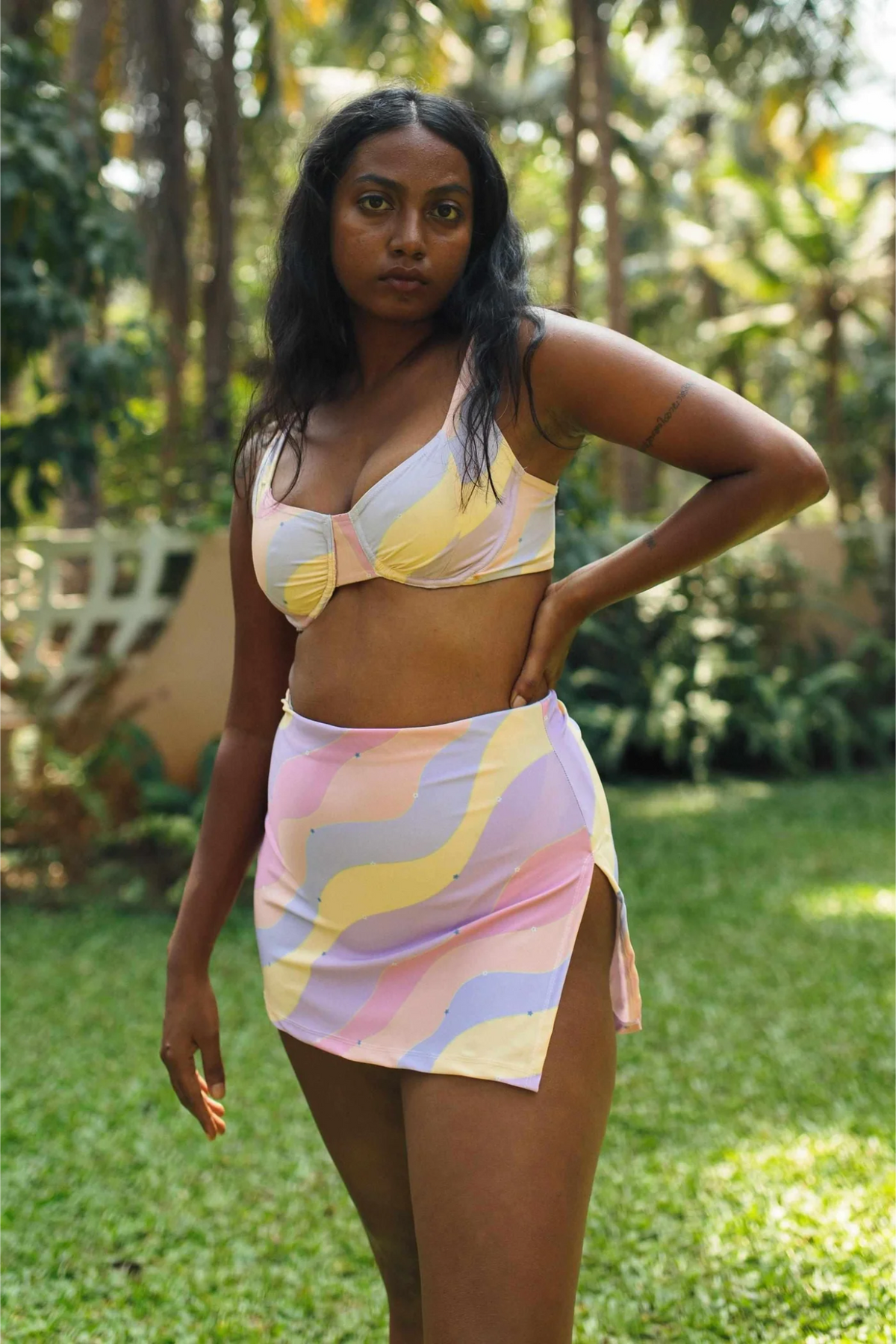 Coverall Swim Skirt - Jasmine Wave