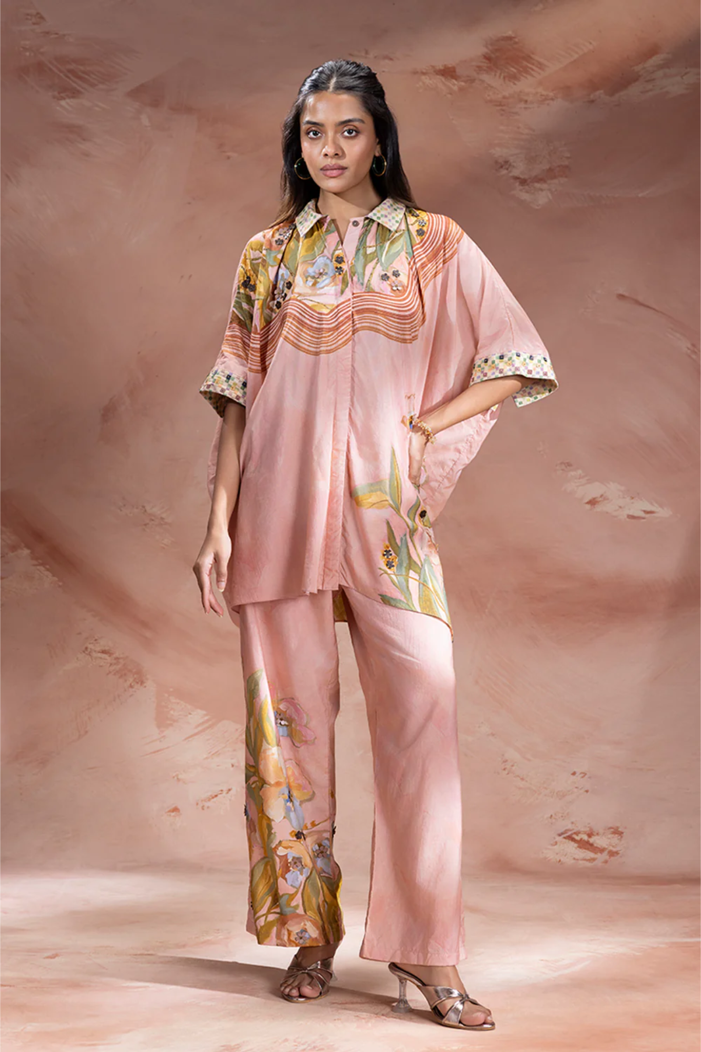 Zeya Embellished Kimono Tunic and Pants