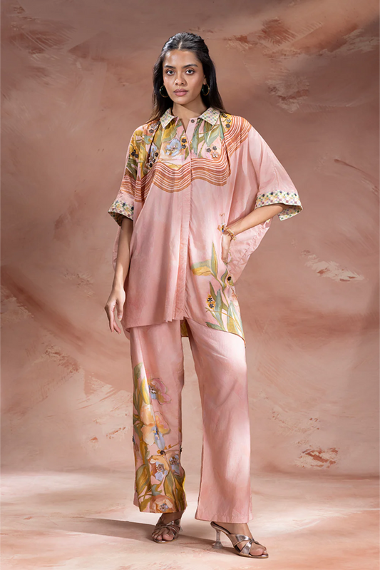 Zeya Embellished Kimono Tunic and Pants