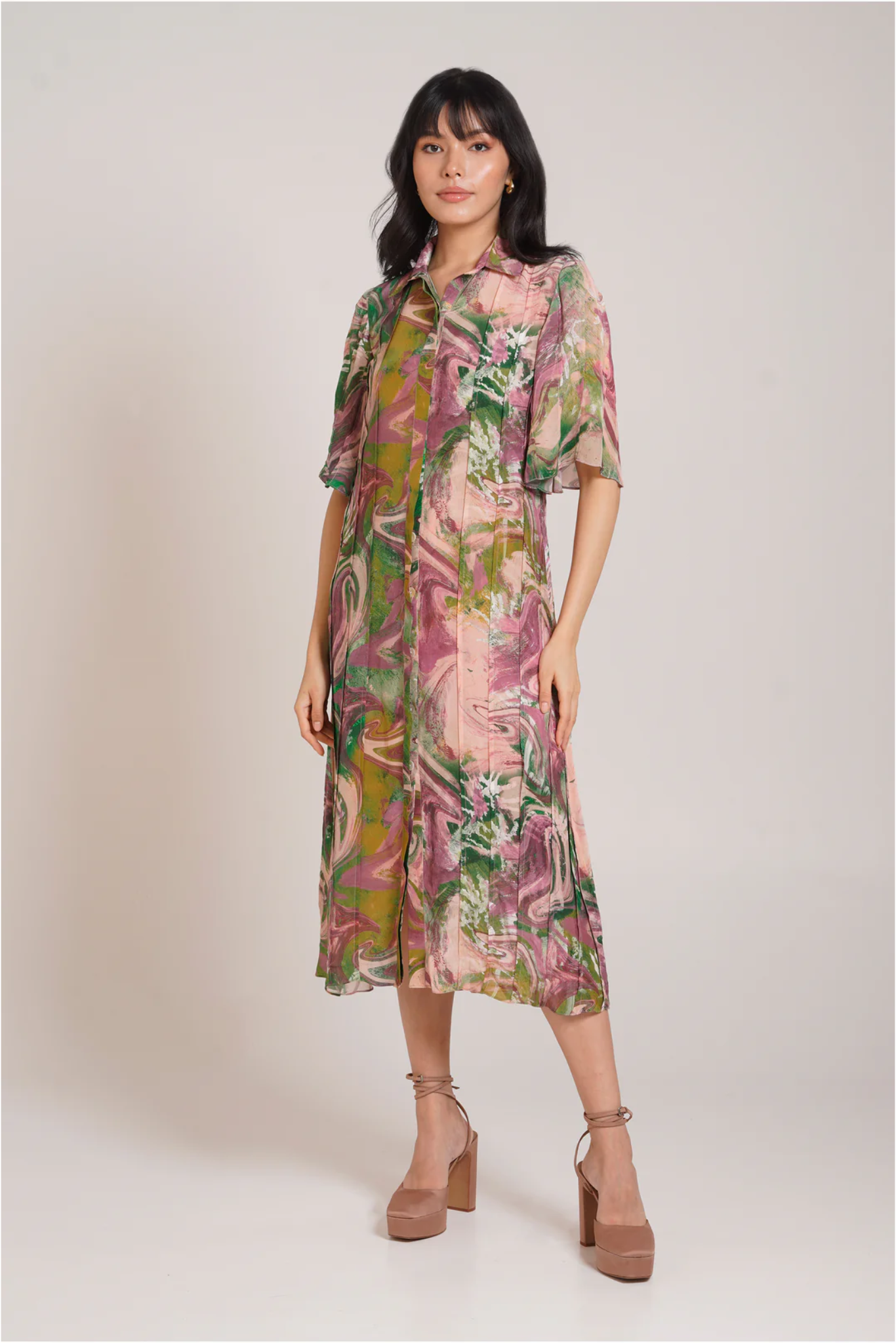 Ira Pleated Dress