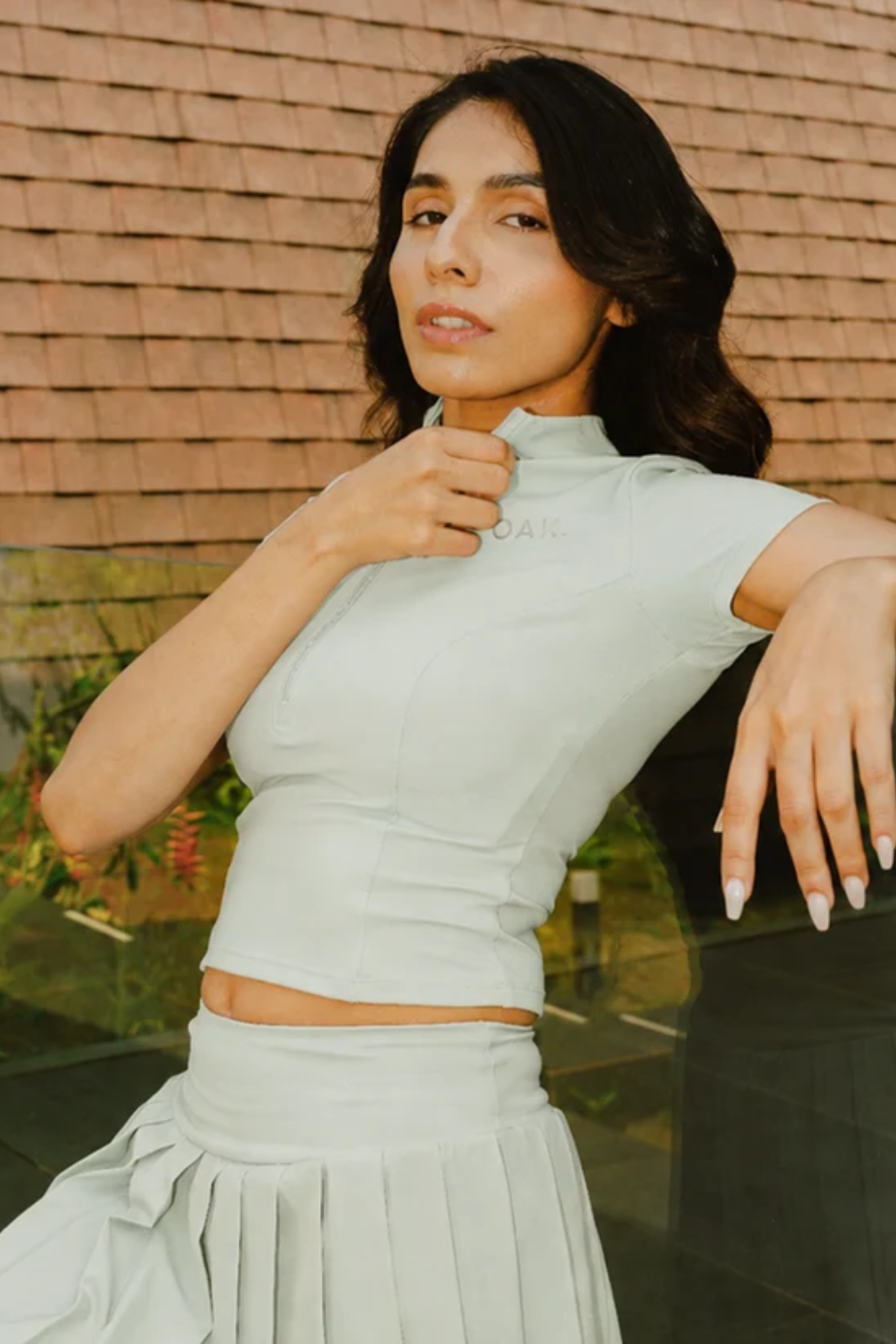 The Court Top in Light Fruit Green