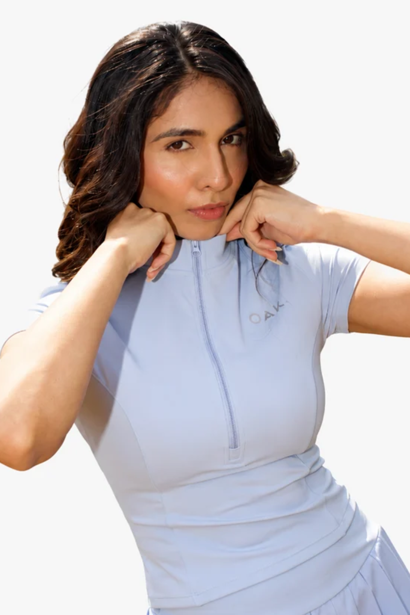 The Court Top in Sunny Blue