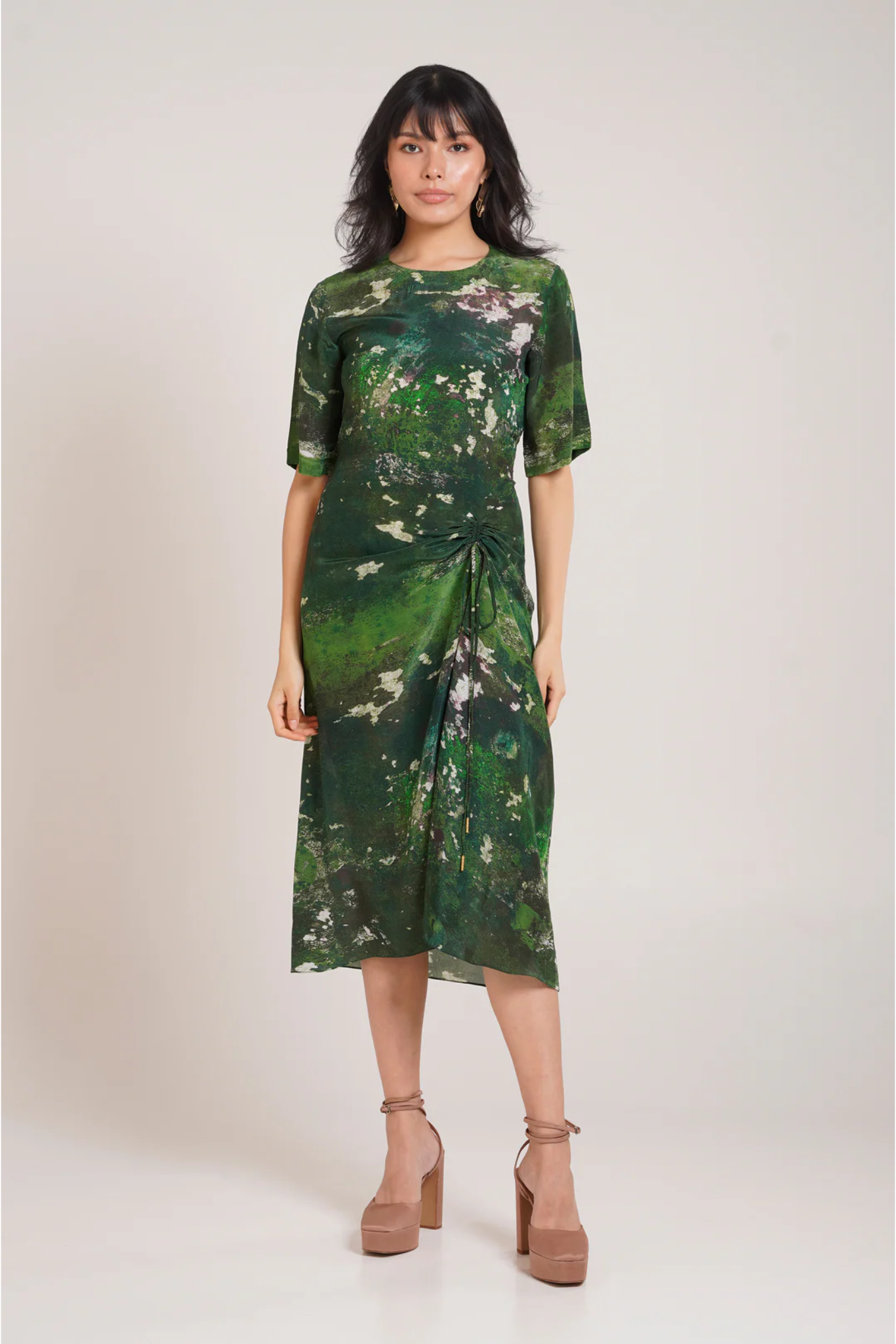 Sage Ruched Dress