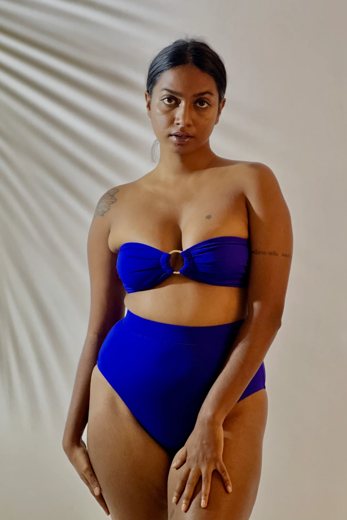 Ring Bikini Top With Removable Halter Straps - Royal Blue