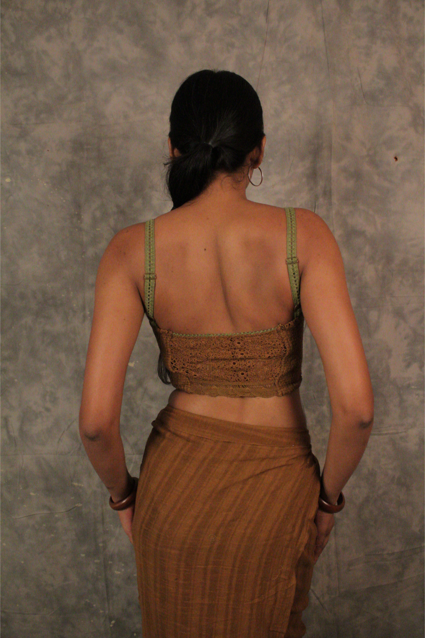 Lace Choli Top - Pine