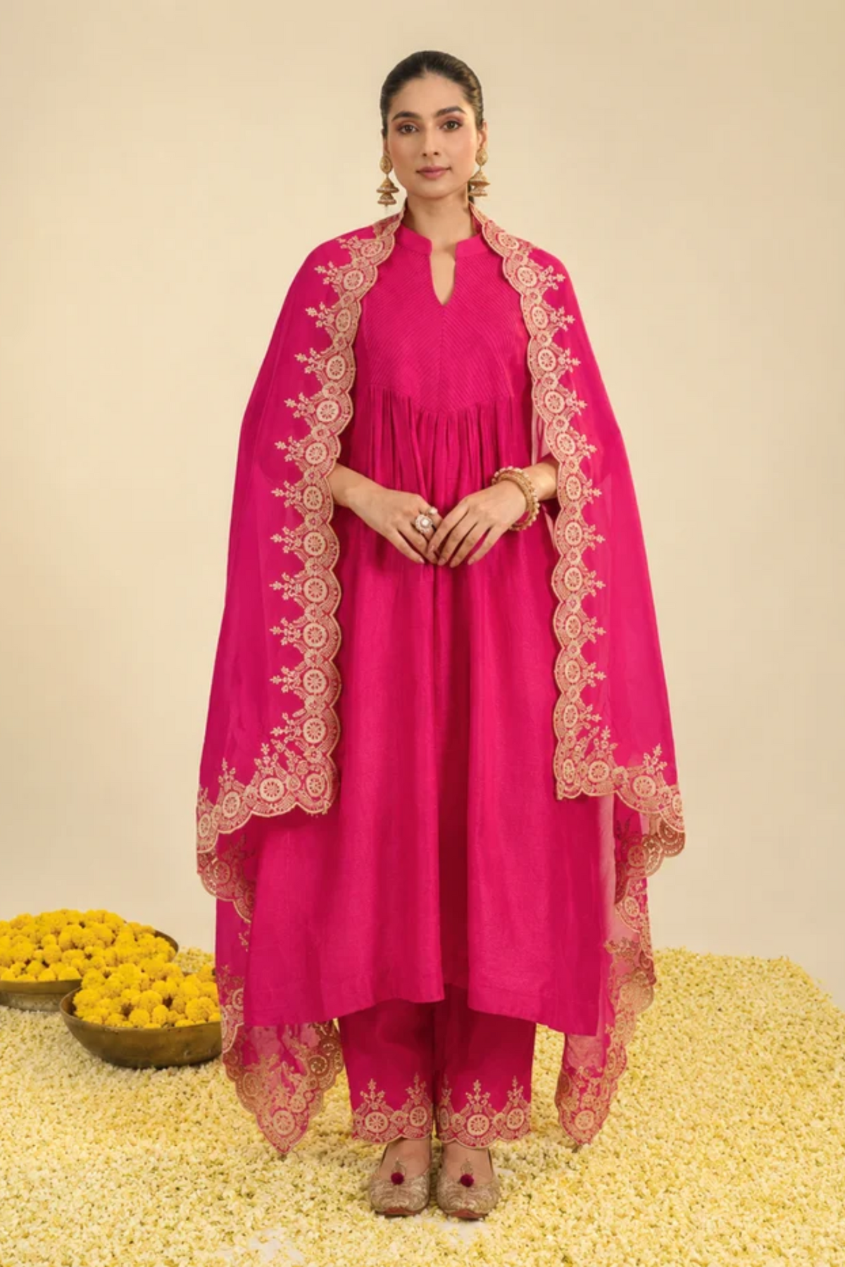 Rani Pink Gumaan Kurta Set