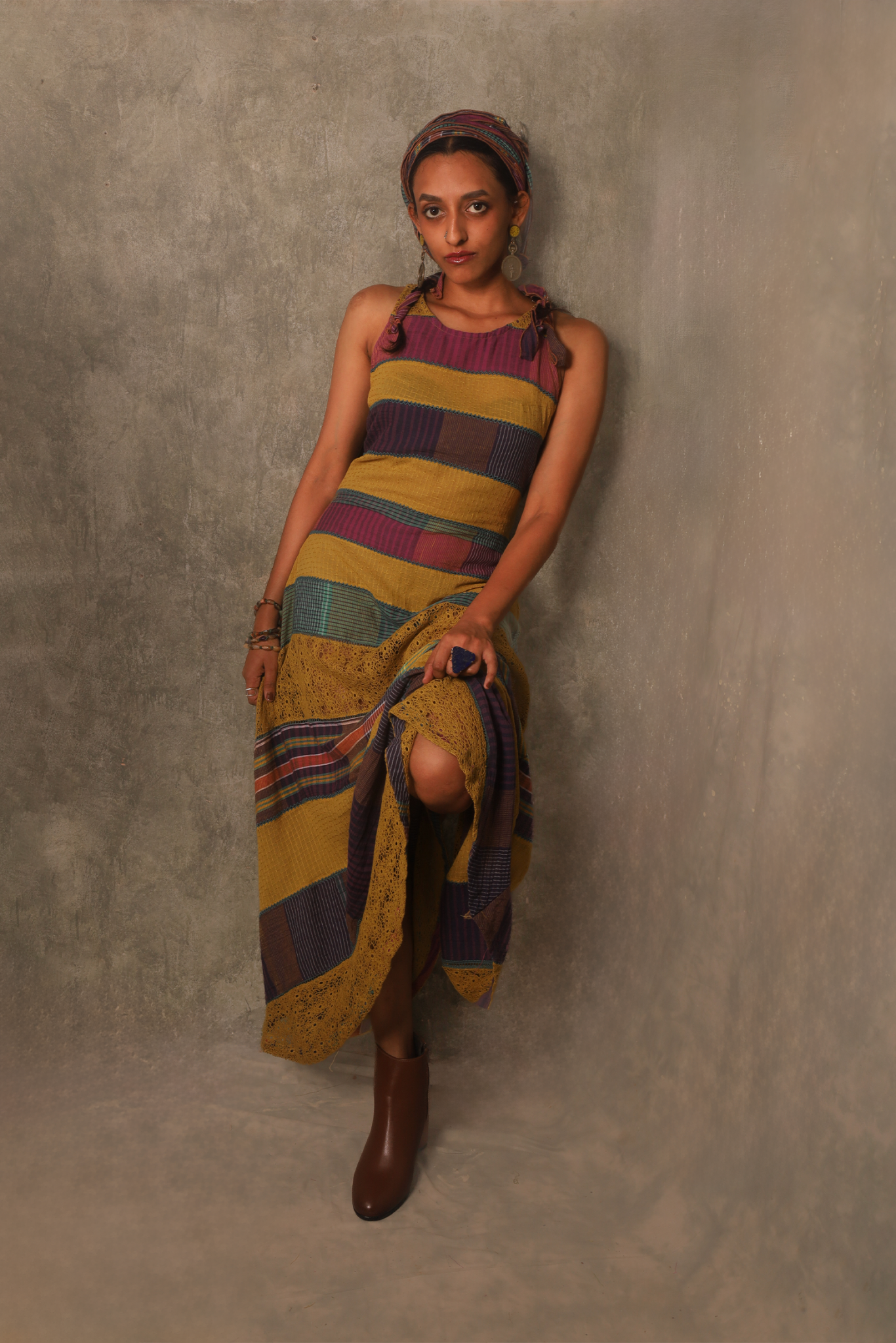 Strata Maxi Dress - Golden Rods
