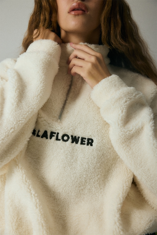 SNOW WHITE OVERSIZED SHERPA JUMPER
