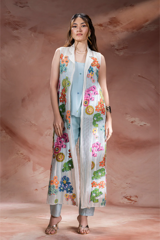 Kaia Embellished Pant Set with Jacket