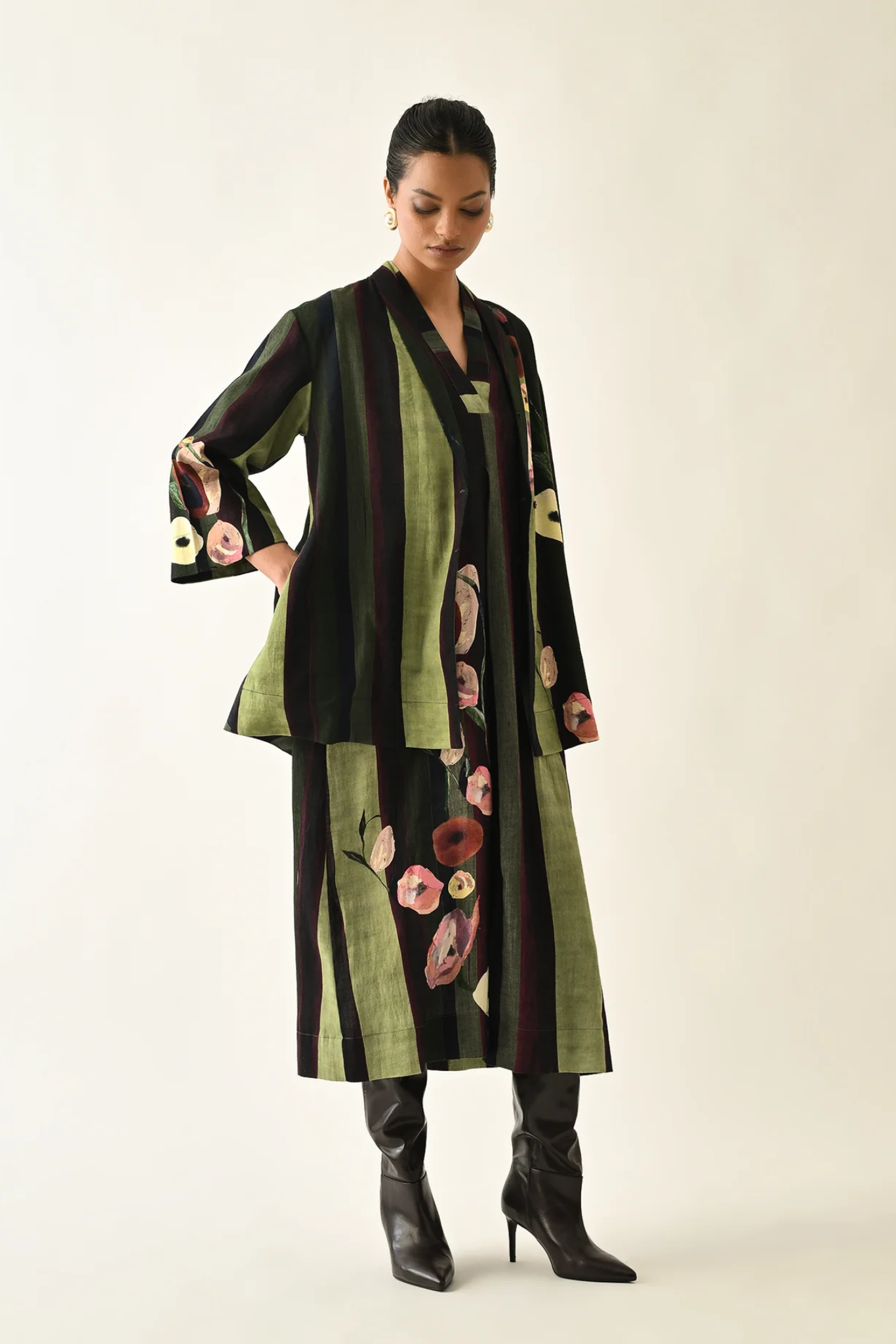 Moss Stripes Aline Set