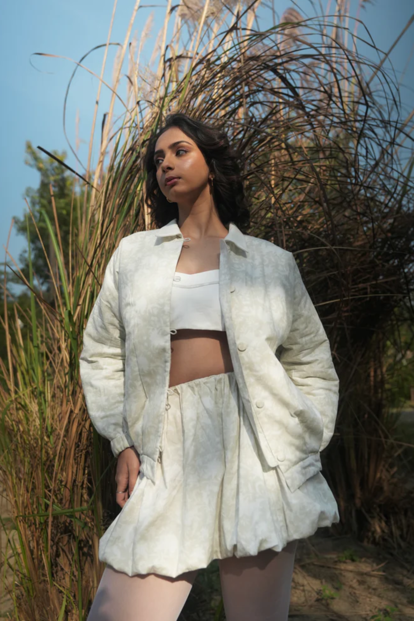 Plume Balloon Skirt - Ivory