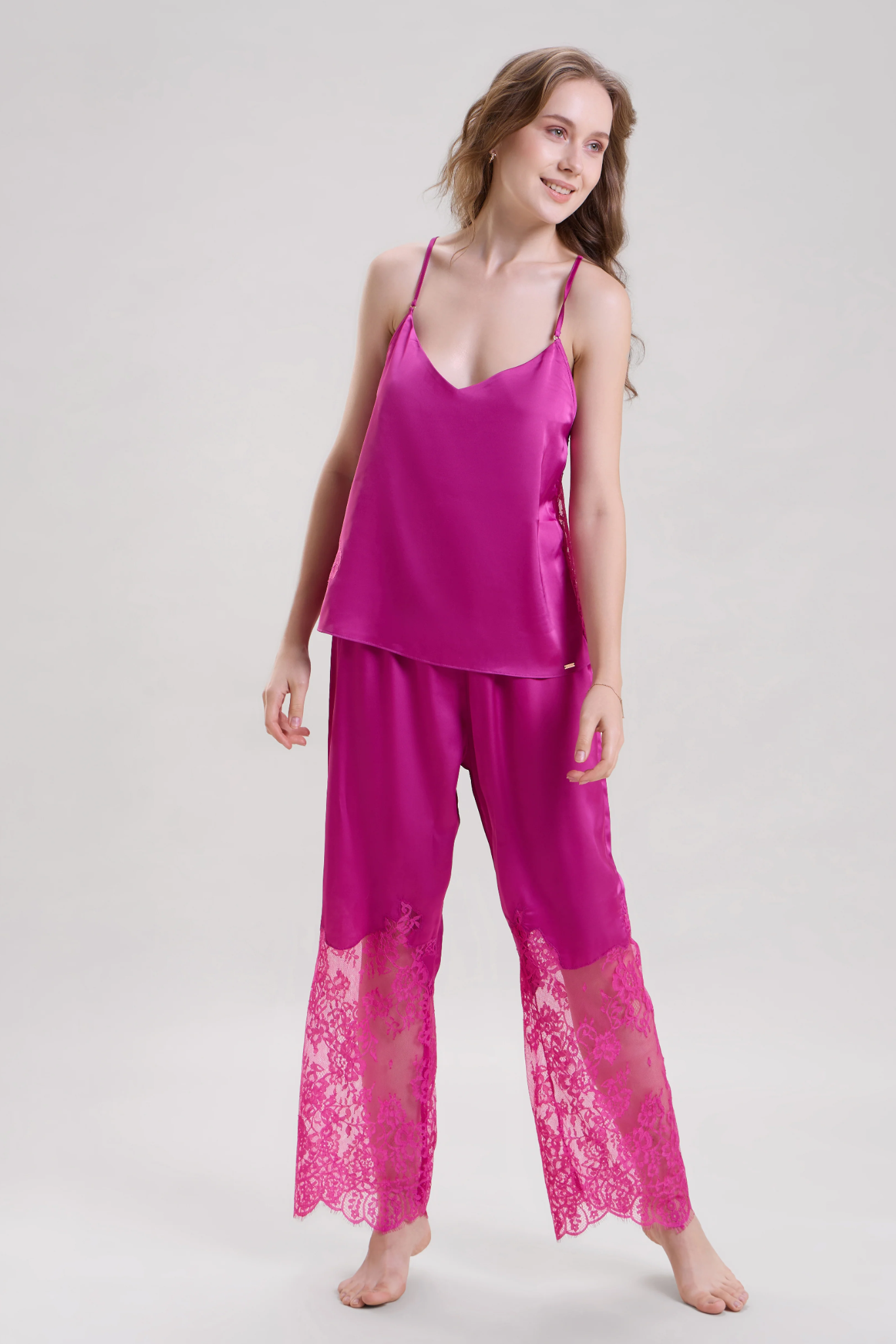 Fuchsia Cami Top & Bottom Set