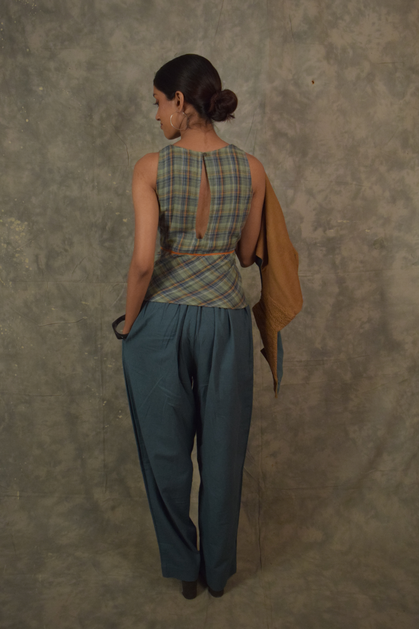 Desi Tank - Grass Plaids