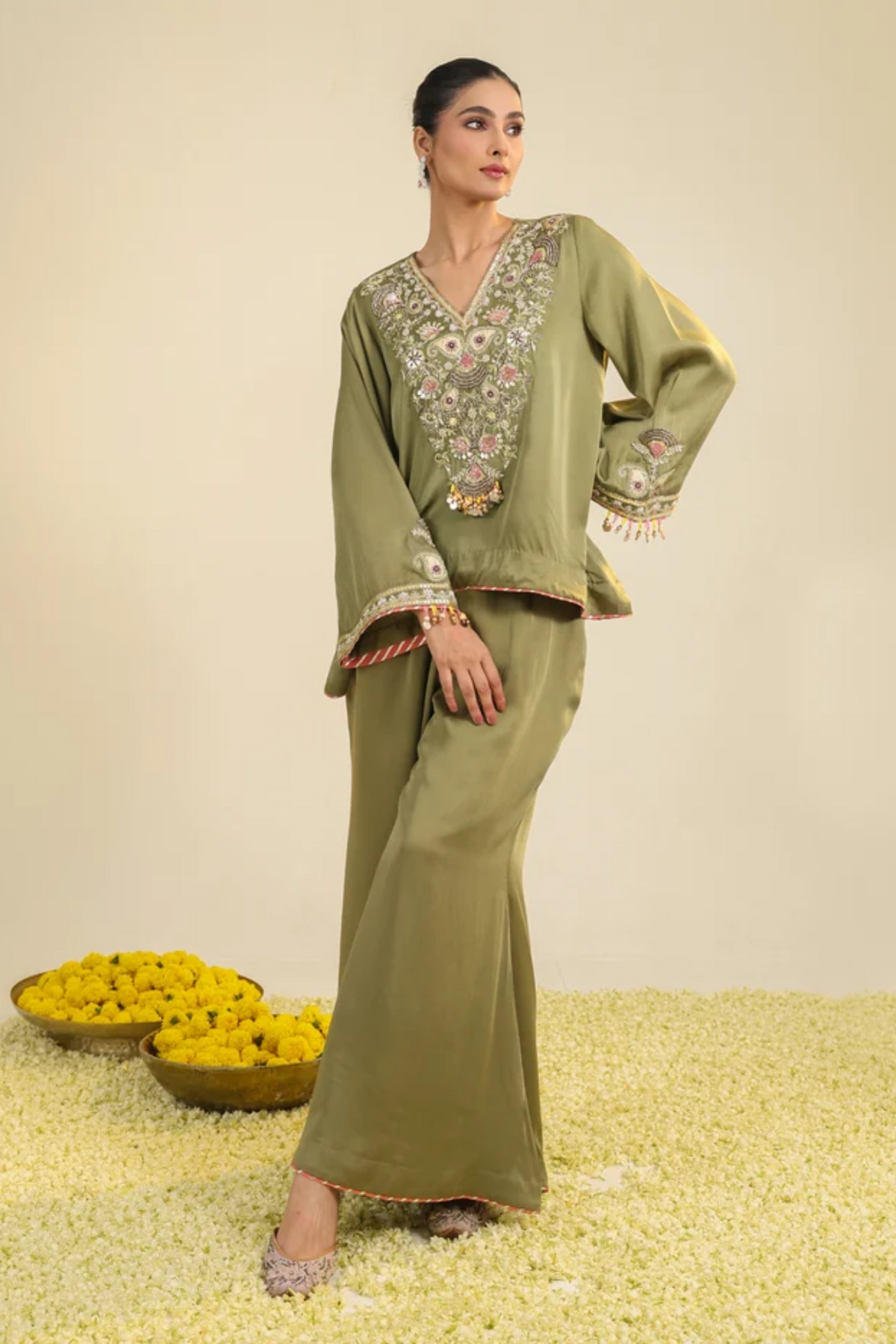 Green Gulrez Co-ord Set