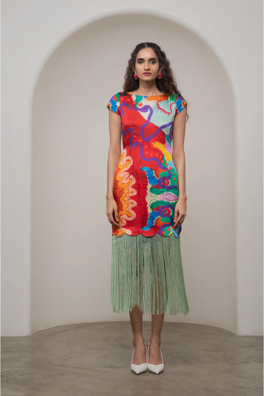 Alya Fringe Dress