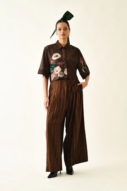 Brown Stripes PP Pant