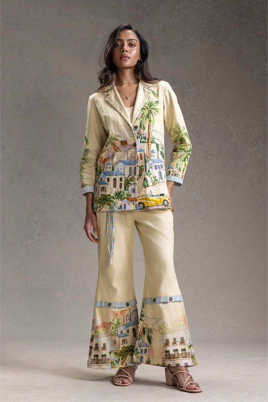 Riviera Printed Blazer Set