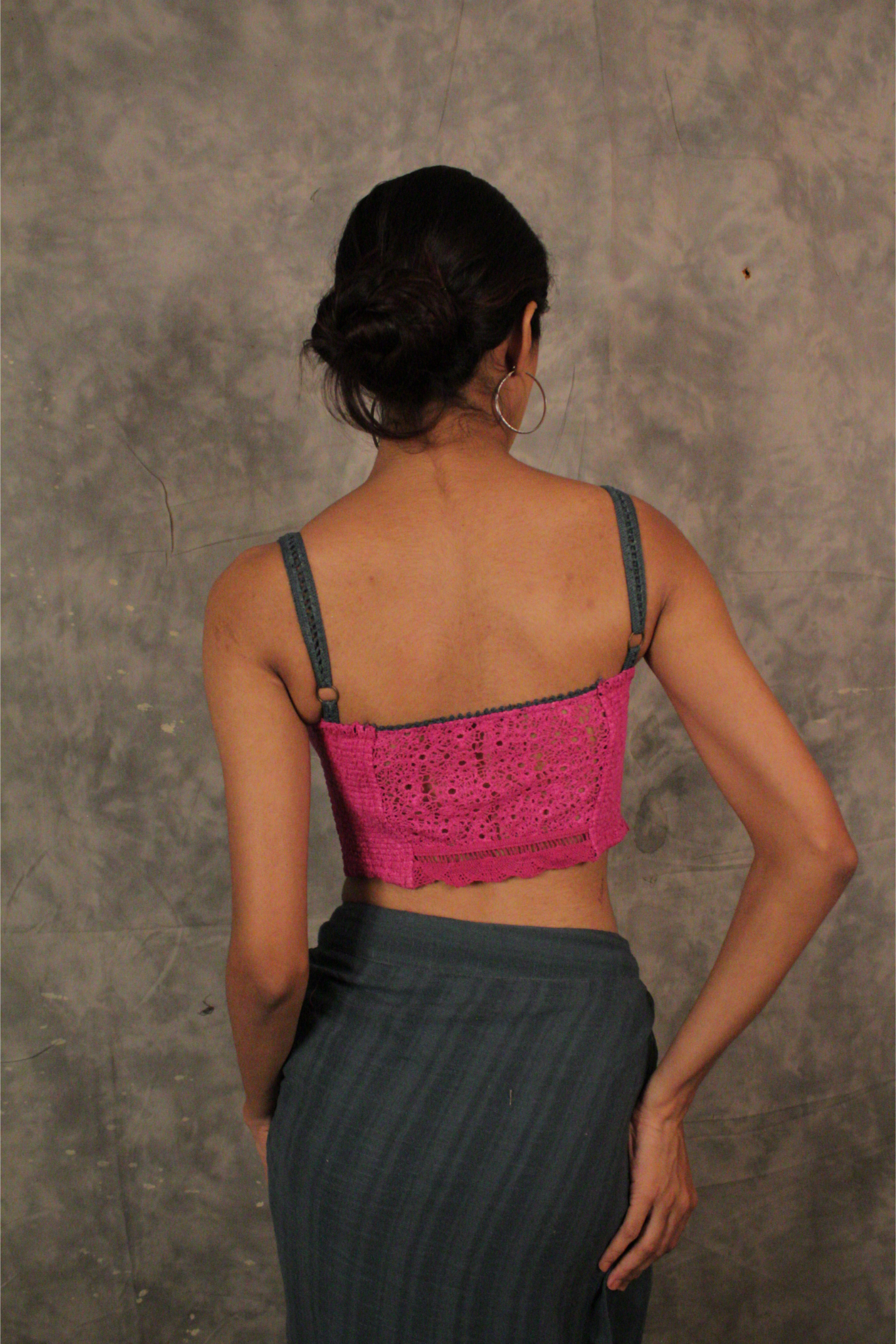 Lace Choli Top - Antique Fuchsia