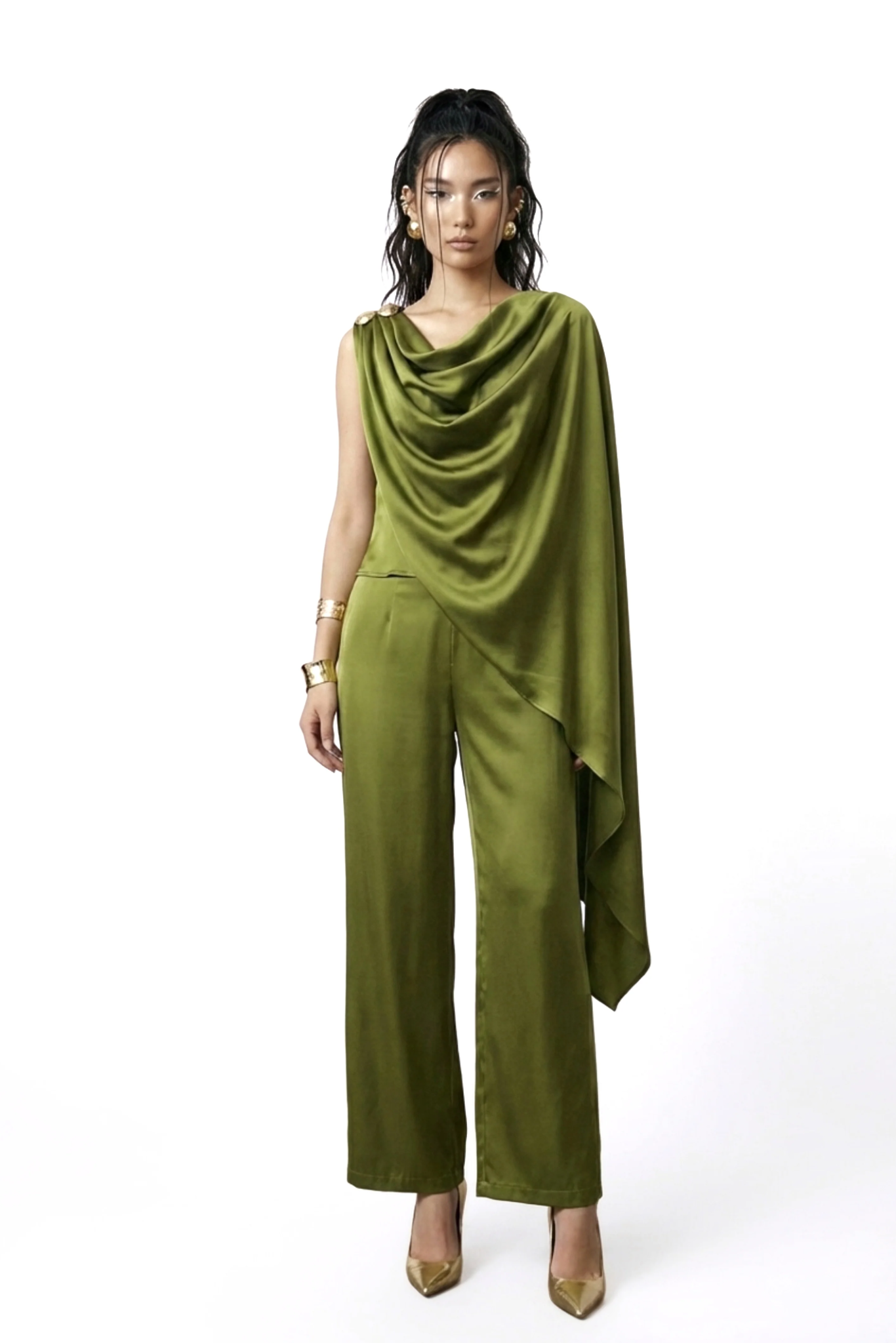 ESME Satin Asymmetrical Set