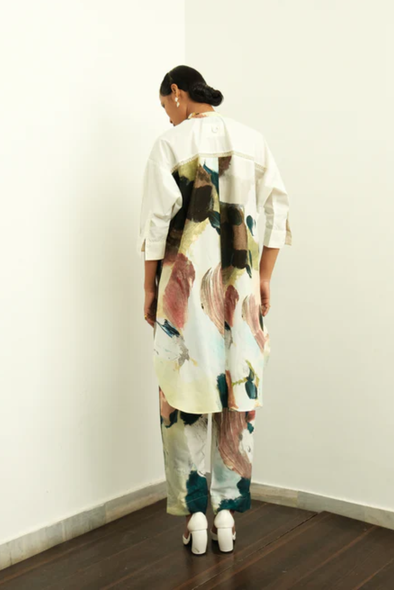 Moonbloom Ivory Batwing Kurta