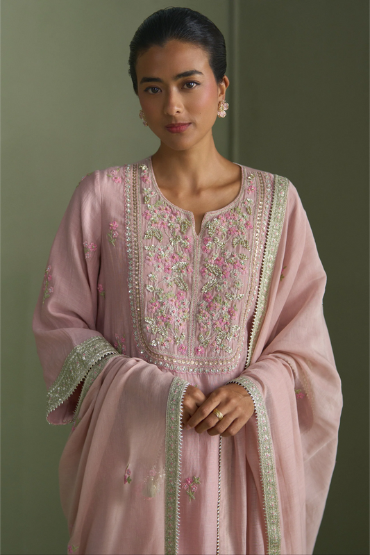 Pink Alice Yoke Kurta Set