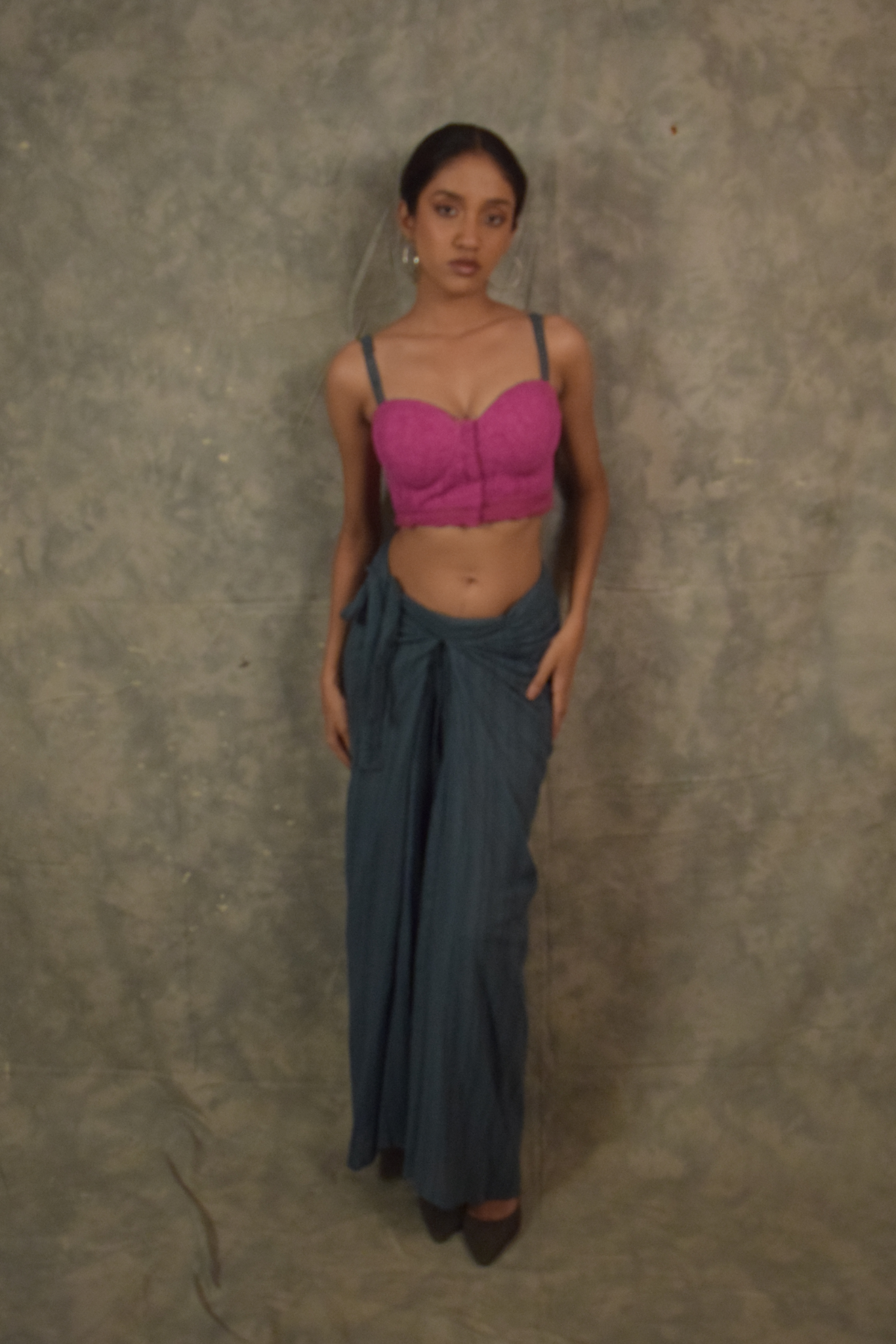 Lace Choli Top - Antique Fuchsia