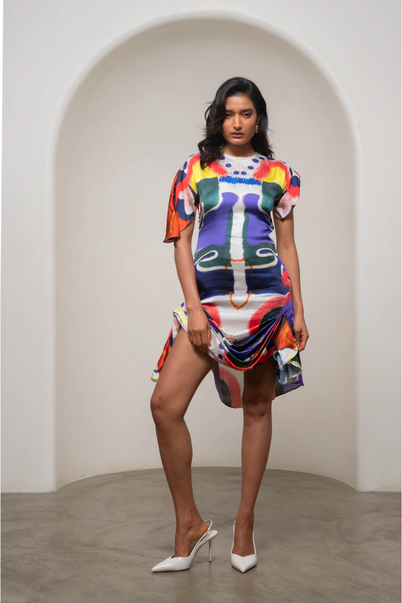 Varen Draped Mini Dress
