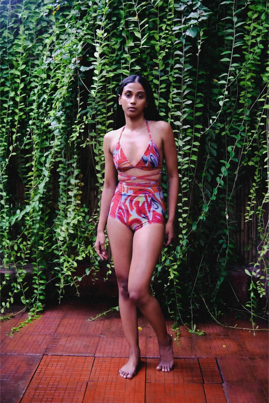 Cayenne Wave High Waist Bikini Bottom