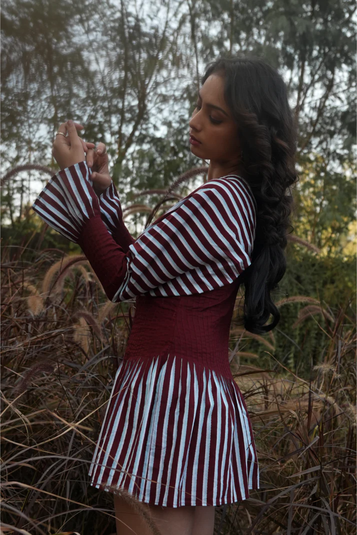 Sunset Pleated Dress
