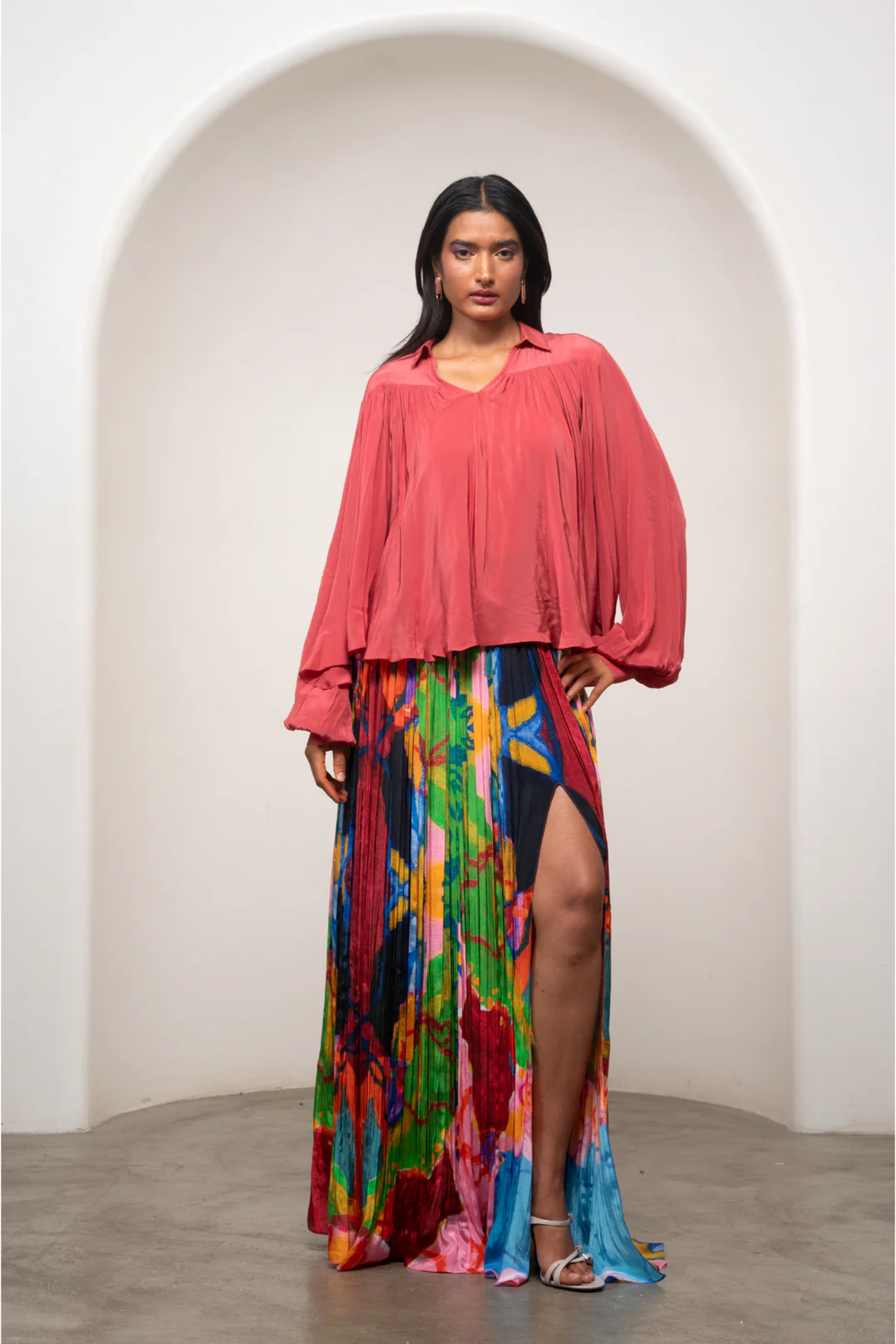 Sena Gathered Top & Skirt